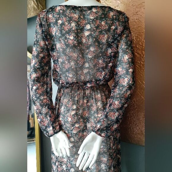 Zara Chiffon Floral Maxi Dress - Picture 14 of 16